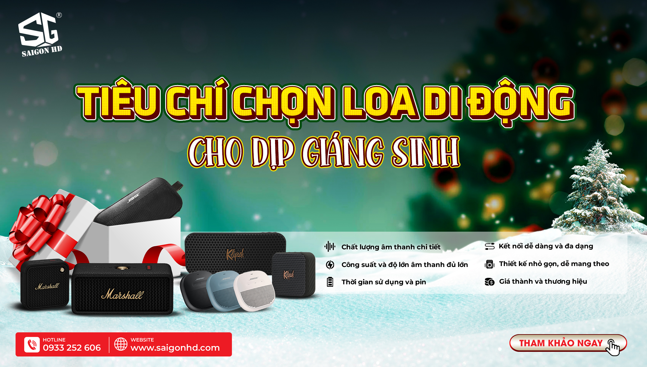 Tiêu chí chọn loa di động cho dịp Giáng Sinh
