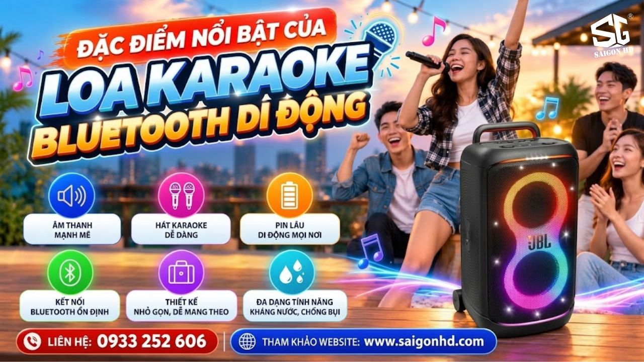 Hướng dẫn chọn loa Karaoke Bluetooth di động h&aacute;t hay, dễ sử dụng