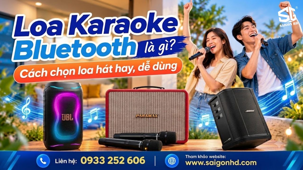 Hướng dẫn chọn loa Karaoke Bluetooth di động h&aacute;t hay, dễ sử dụng