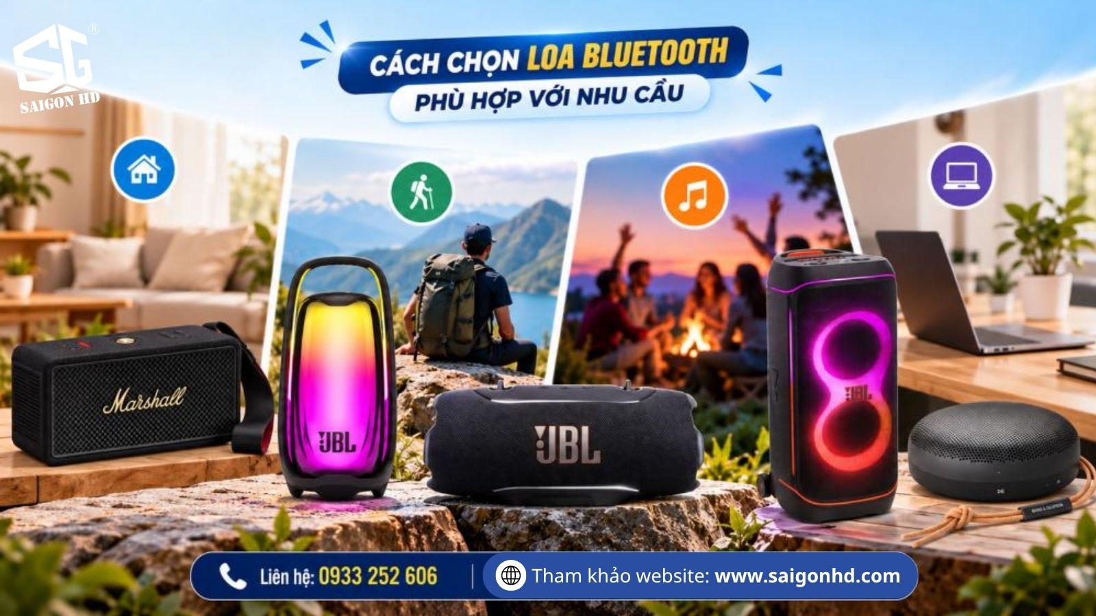 Loa Bluetooth c&oacute; những loại n&agrave;o? Ph&acirc;n loại theo k&iacute;ch thước, c&ocirc;ng suất v&agrave; nhu cầu sử dụng