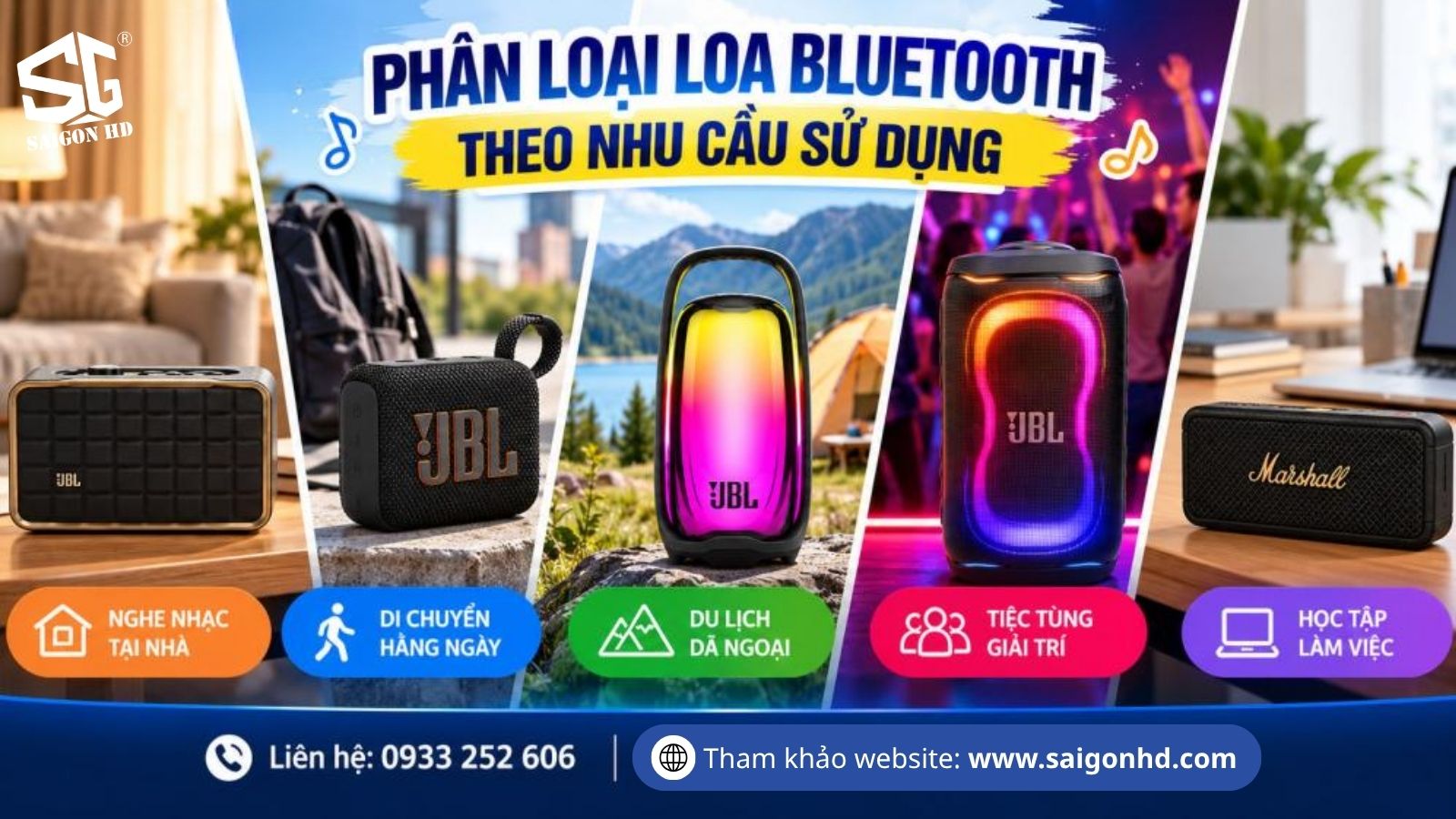 Loa Bluetooth c&oacute; những loại n&agrave;o? Ph&acirc;n loại theo k&iacute;ch thước, c&ocirc;ng suất v&agrave; nhu cầu sử dụng