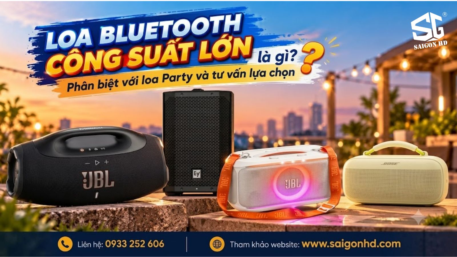 Loa Bluetooth c&ocirc;ng suất lớn l&agrave; g&igrave;? Ph&acirc;n biệt loa Party v&agrave; c&aacute;ch chọn mua