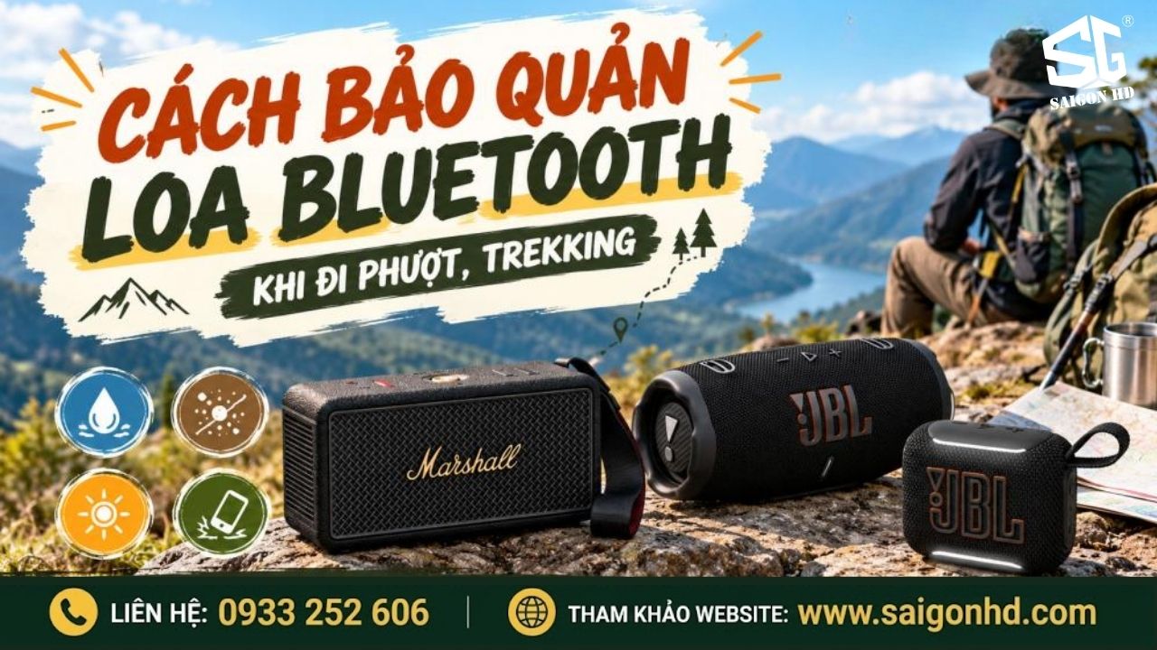 Loa Bluetooth đi phượt, trekking: 5 ti&ecirc;u ch&iacute; chọn mua cần biết.