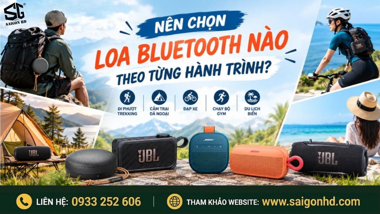 Loa Bluetooth đi phượt, trekking: 5 ti&ecirc;u ch&iacute; chọn mua cần biết.