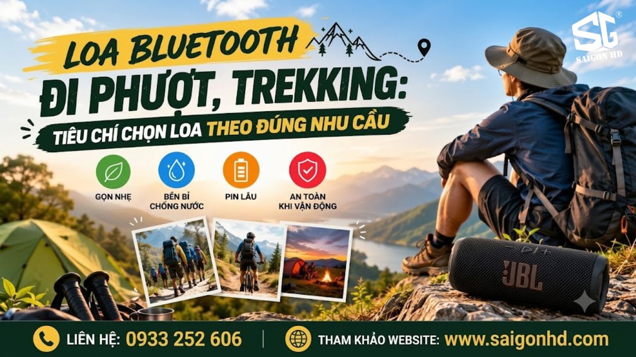 Loa Bluetooth đi phượt, trekking: 5 ti&ecirc;u ch&iacute; chọn mua cần biết.