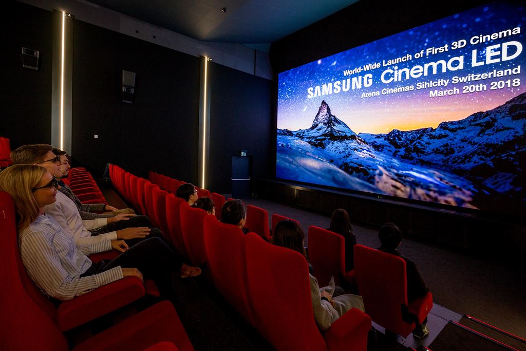 Màn hình 3D Cinema LED 4K, HDR của Samsung sử dụng đầu tiên tại Thụy Sĩ