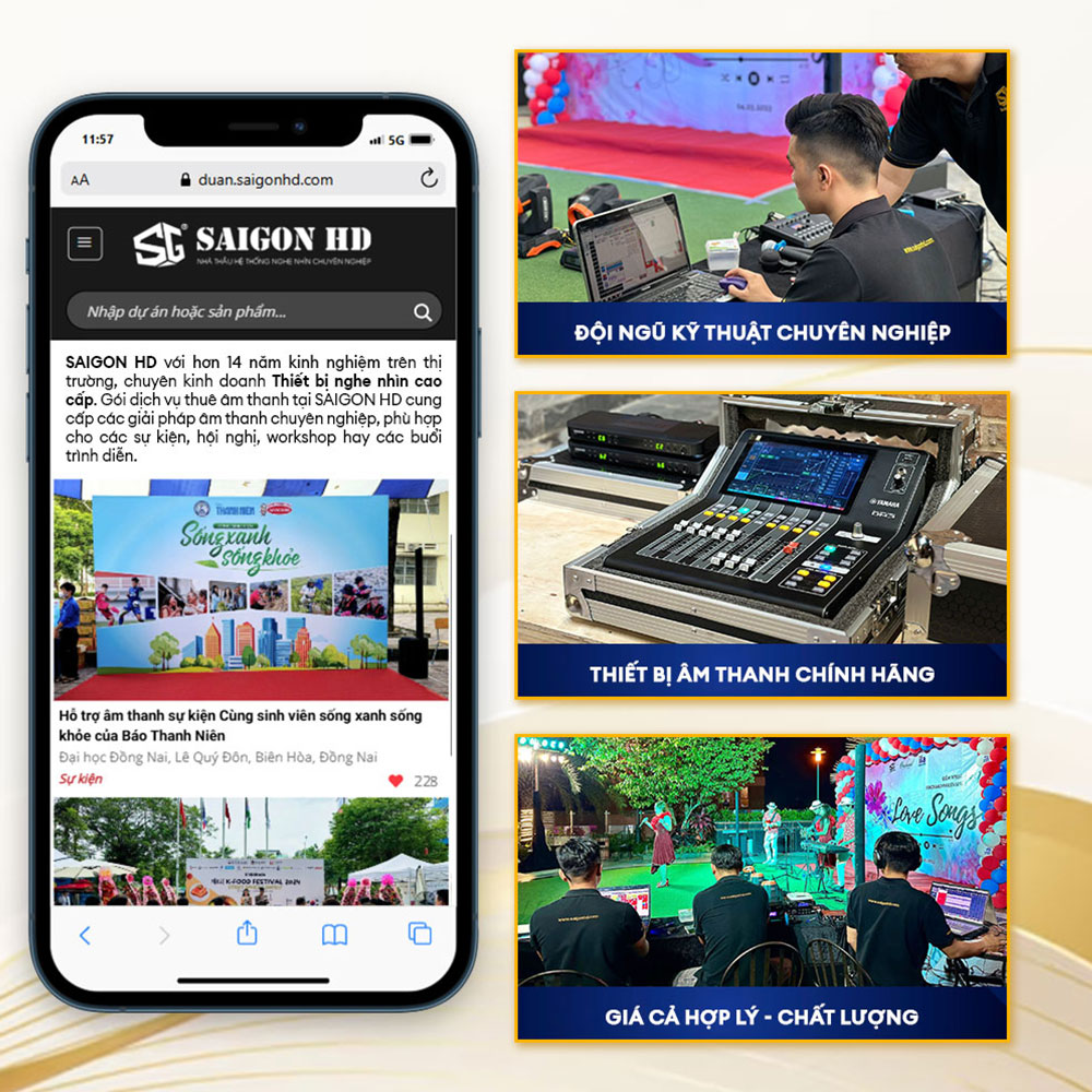 SAIGON HD - Giải pháp thuê âm thanh chuyên nghiệp, uy tín, giá tốt nhất TP.HCM