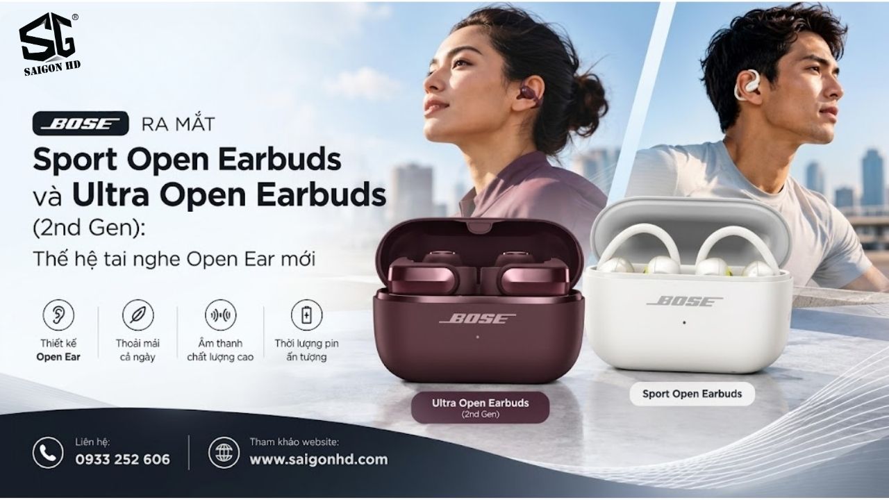 Bose Sport Open Earbuds v&agrave; Ultra Open Earbuds 2nd Gen: Những điểm mới đ&aacute;ng ch&uacute; &yacute;