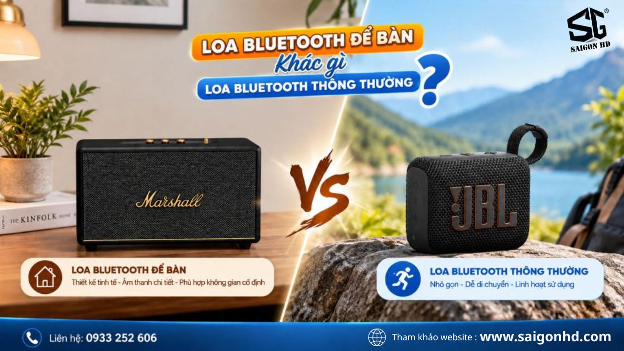 T&igrave;m hiểu loa Bluetooth để b&agrave;n: Ưu nhược điểm v&agrave; kinh nghiệm chọn loa ph&ugrave; hợp với nhu cầu sử dụng 