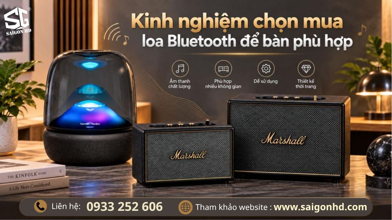 T&igrave;m hiểu loa Bluetooth để b&agrave;n: Ưu nhược điểm v&agrave; kinh nghiệm chọn loa ph&ugrave; hợp với nhu cầu sử dụng 