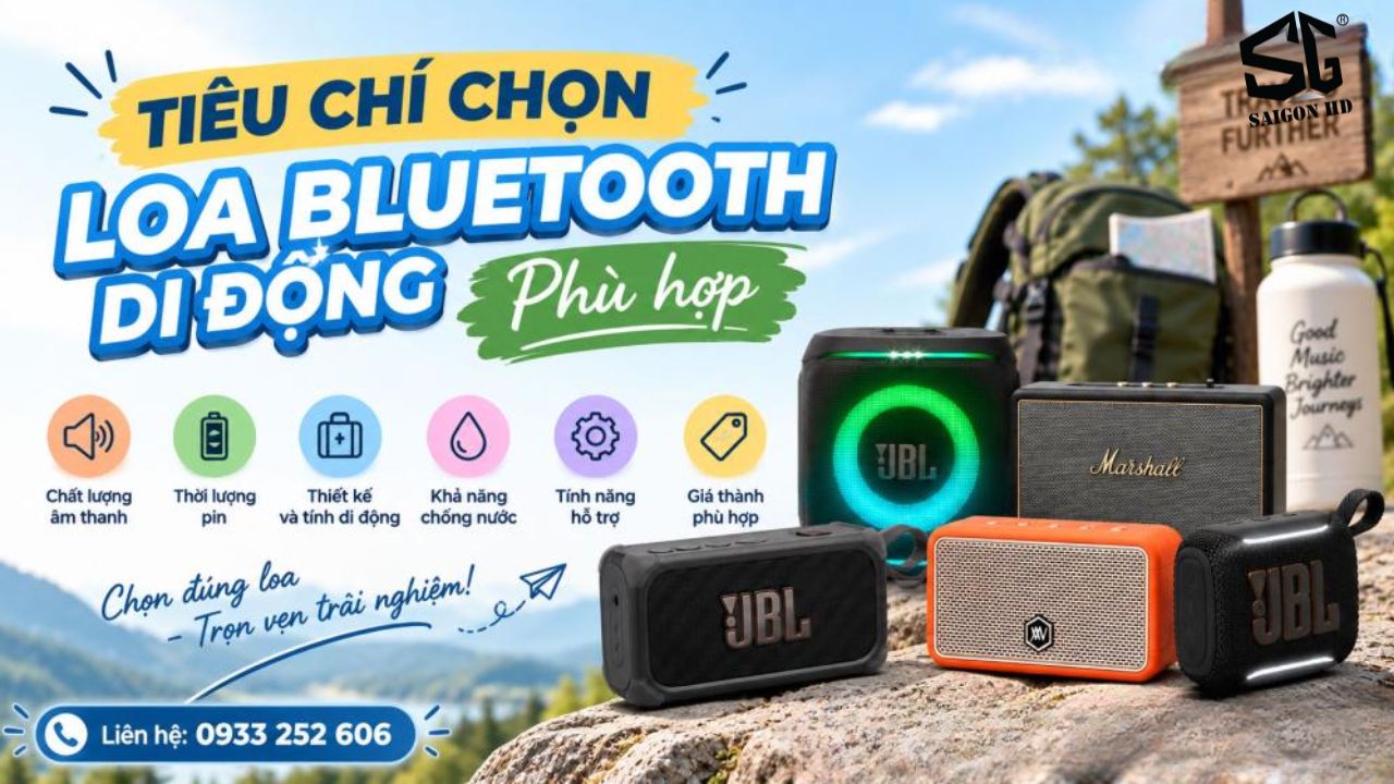 Ti&ecirc;u ch&iacute; chọn loa Bluetooth di động chất lượng, ph&ugrave; hợp nhu cầu