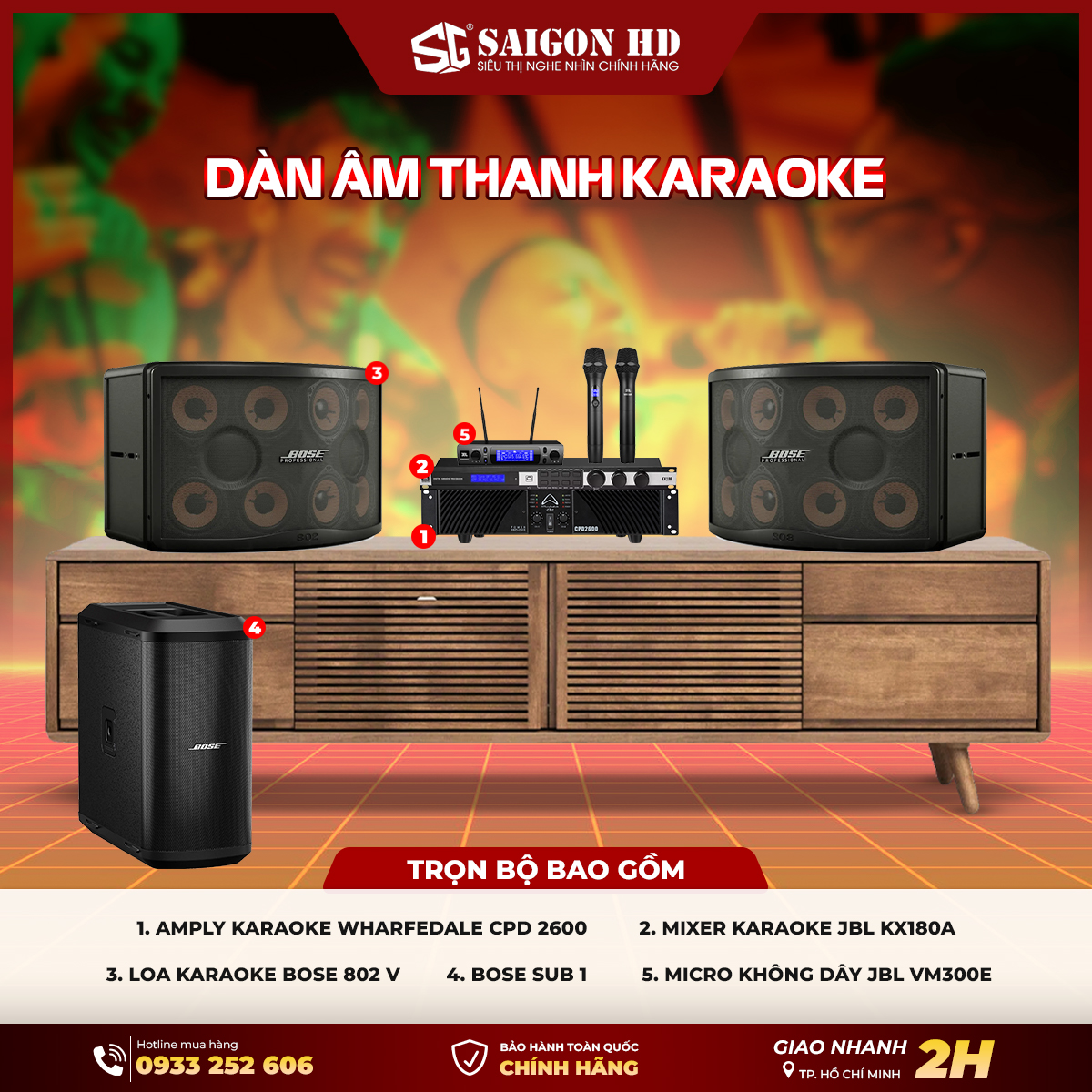 Dàn âm thanh Karaoke chuyên nghiệp Bose 802 V Series chính hãng giá rẻ nhất
