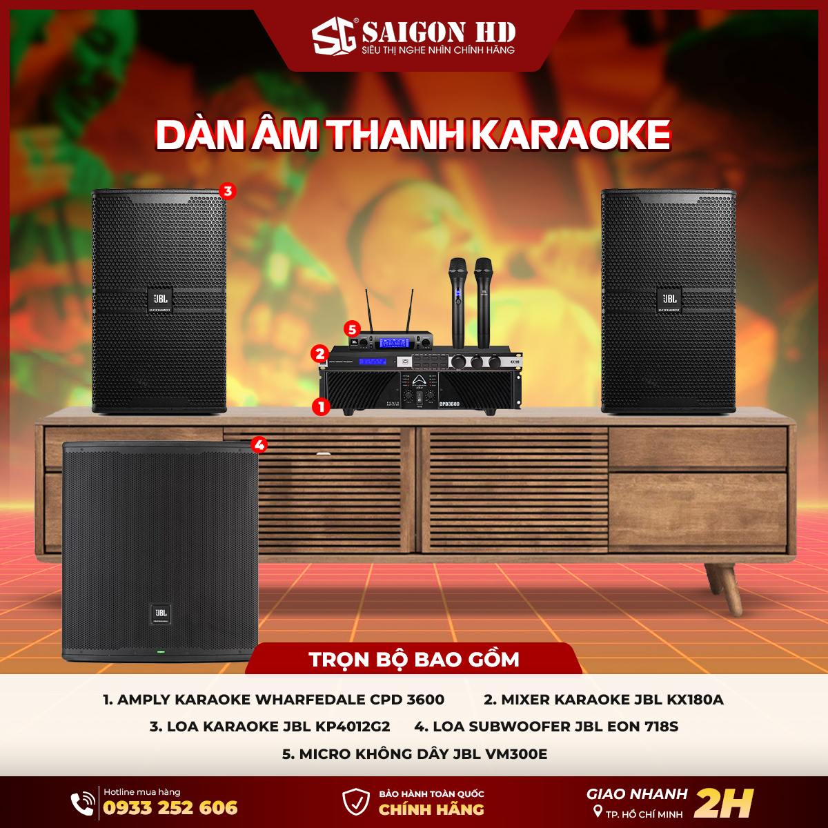 Dàn âm thanh Karaoke chuyên nghiệp JBL KP4012G2 Series chính hãng giá rẻ nhất