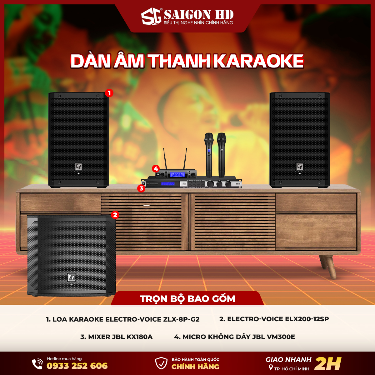 Dàn âm thanh Karaoke gia đình Electro-Voice ZLX-8P-G2 Series chính hãng giá rẻ nhất