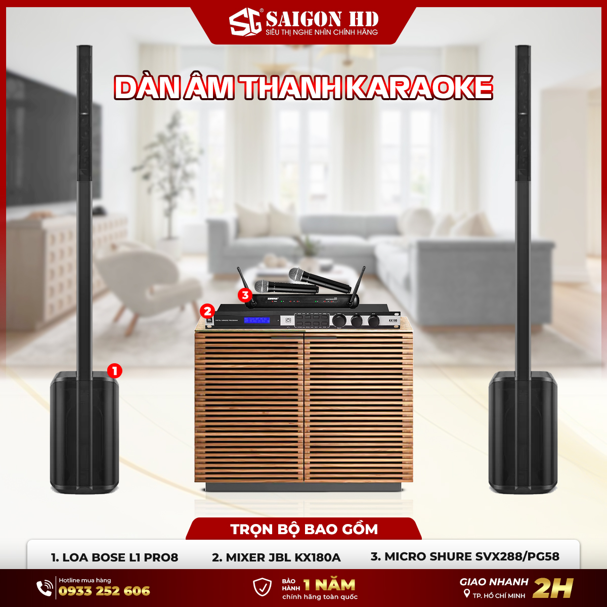 Dàn âm thanh Karaoke Bose L1 Pro8 chính hãng hát hay giá rẻ