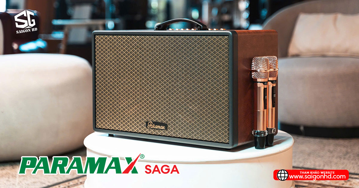 Loa kéo Karaoke Bluetooth di động Paramax Saga chính hãng giá rẻ nhất