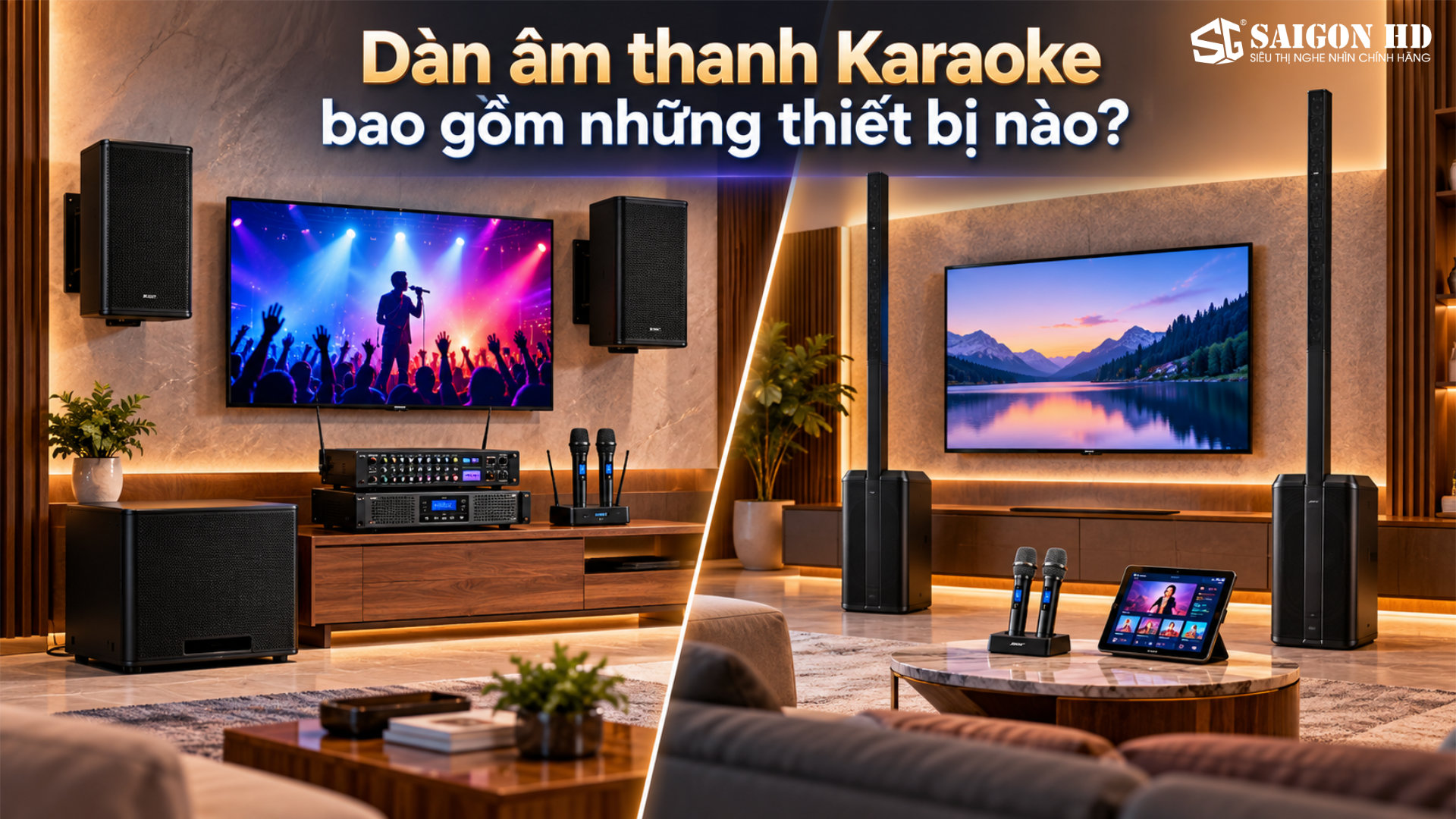 D&agrave;n &acirc;m thanh Karaoke cơ bản bao gồm c&aacute;c thiết bị n&agrave;o? Tư vấn lựa chọn d&agrave;n Karaoke ph&ugrave; hợp