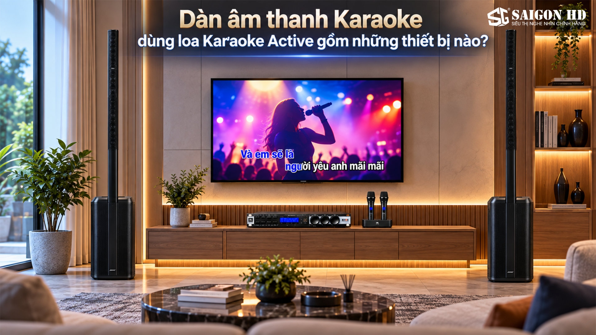 D&agrave;n &acirc;m thanh Karaoke sử dụng loa Active th&igrave; cần th&ecirc;m những thiết bị n&agrave;o?
