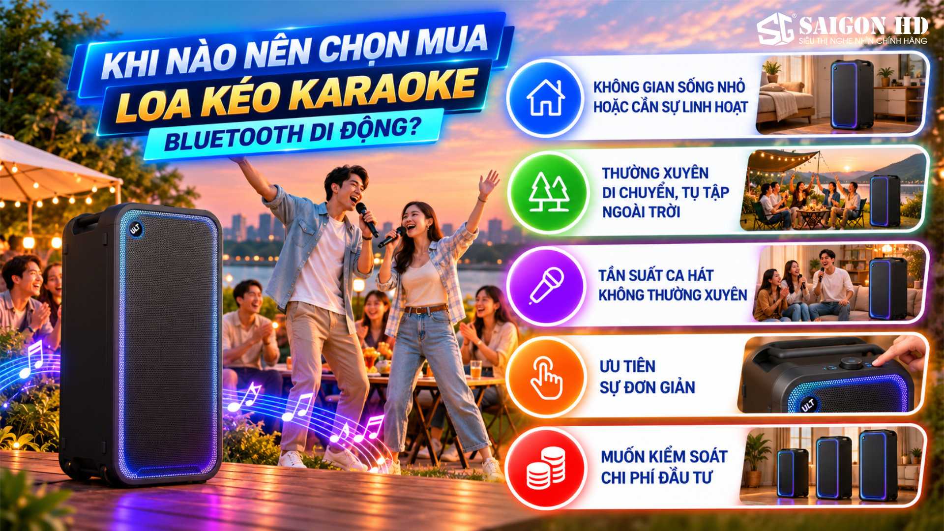 Tư vấn lựa chọn loa k&eacute;o Karaoke Bluetooth di động