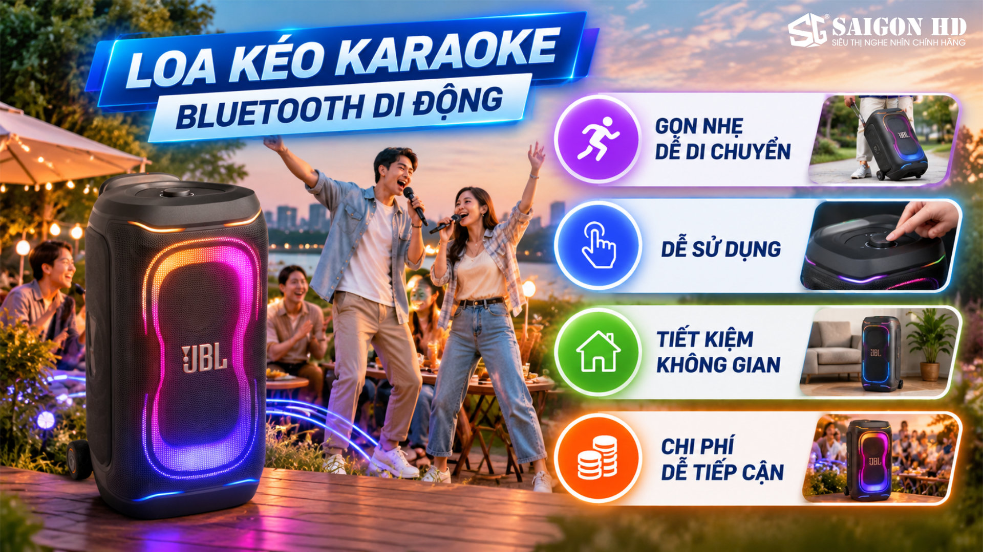 Loa k&eacute;o Karaoke Bluetooth di động