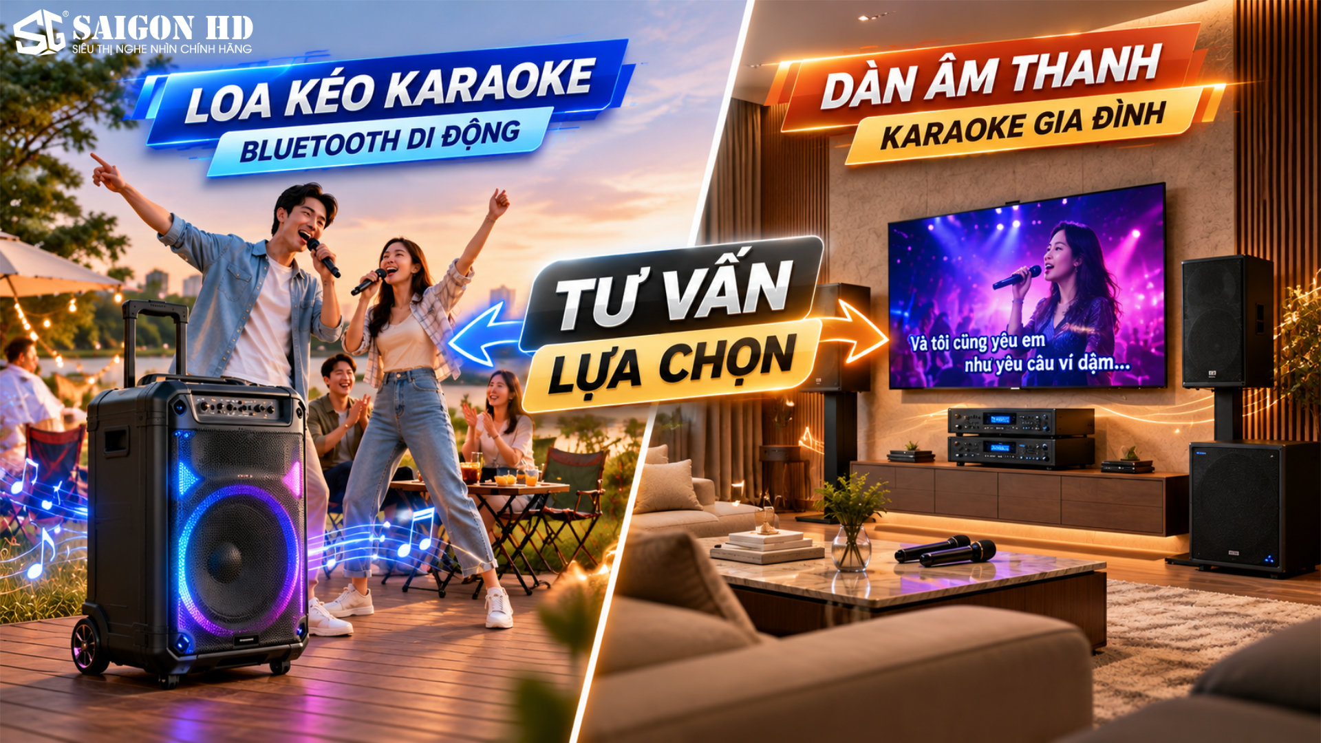 Loa k&eacute;o Karaoke Bluetooth di động v&agrave; d&agrave;n Karaoke gia đ&igrave;nh kh&aacute;c nhau thế n&agrave;o?