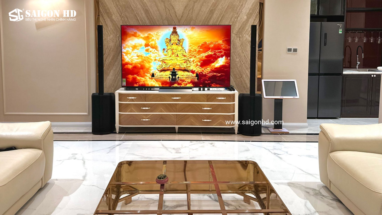 D&agrave;n &acirc;m thanh karaoke chuy&ecirc;n nghiệp Bose L1 Pro16 căn hộ penthouse cao cấp