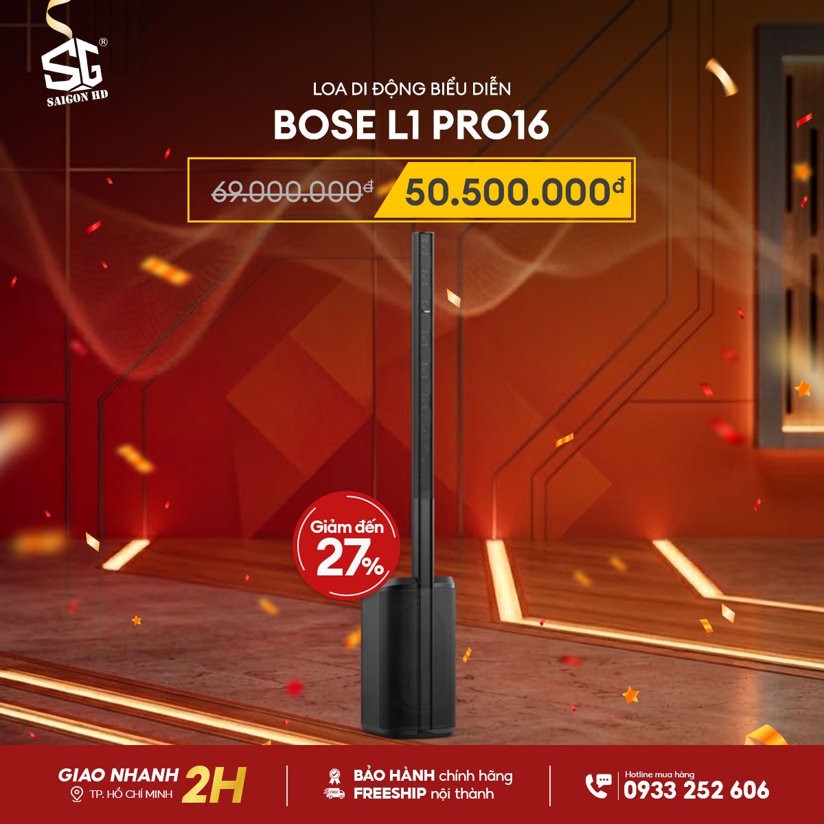 Loa biểu diễn di động & Karaoke chuy&ecirc;n nghiệp Line Array Bose L1 Pro16 ch&iacute;nh h&atilde;ng gi&aacute; rẻ nhất