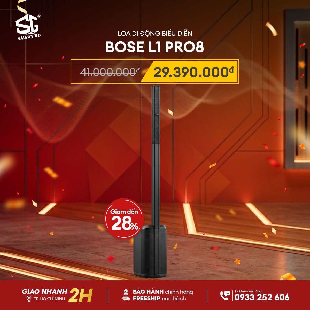 Loa biểu diễn di động & Karaoke chuy&ecirc;n nghiệp Line Array Bose L1 Pro8 ch&iacute;nh h&atilde;ng gi&aacute; rẻ nhất