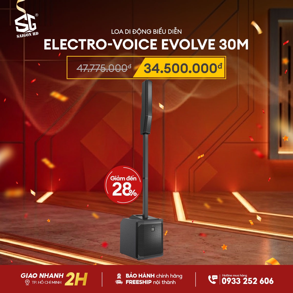Loa biểu diễn di động & Karaoke chuy&ecirc;n nghiệp Column Array Electro-Voice Evolve 30M ch&iacute;nh h&atilde;ng gi&aacute; rẻ nhất