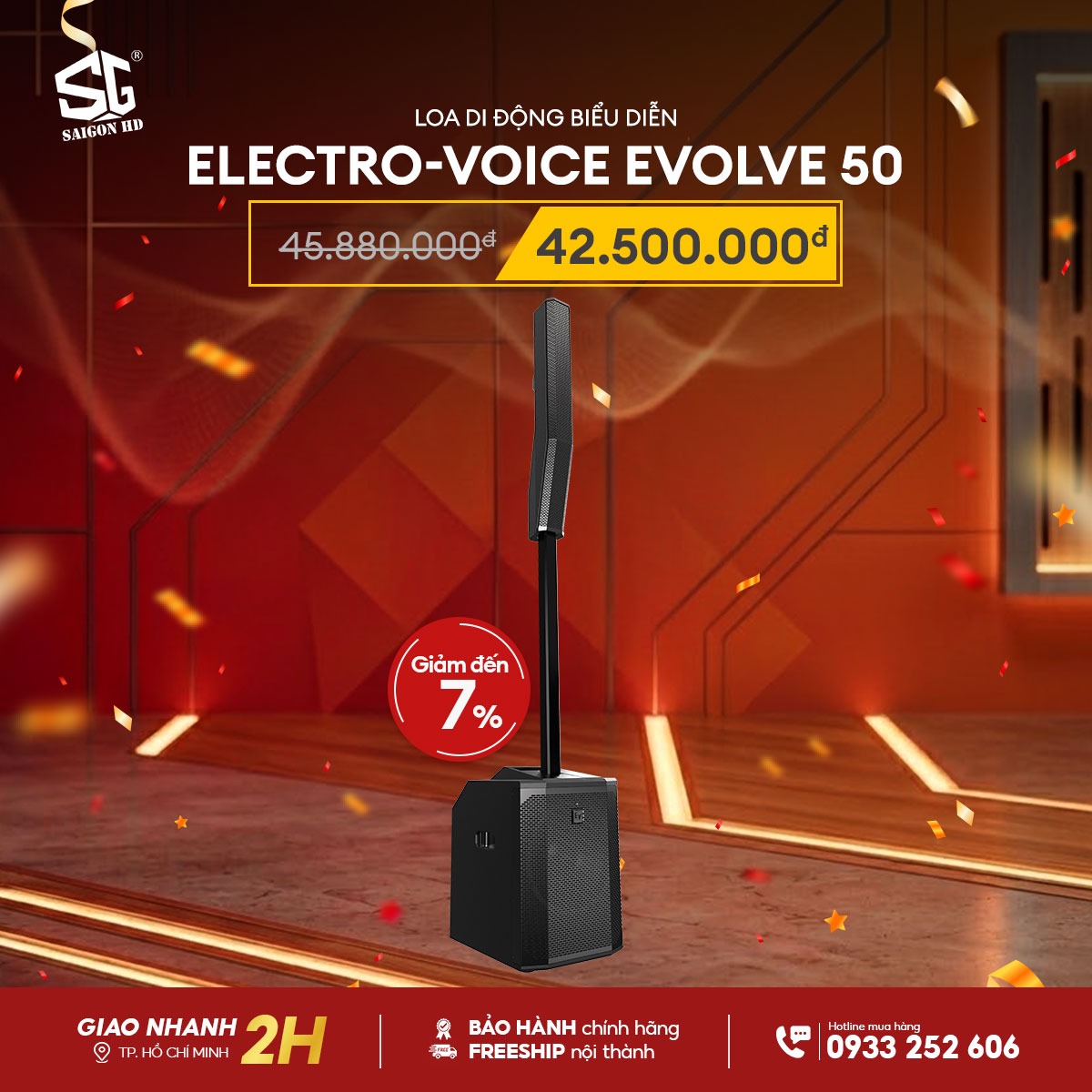 Loa biểu diễn di động & Karaoke chuy&ecirc;n nghiệp Column Array Electro-Voice Evolve 50 ch&iacute;nh h&atilde;ng gi&aacute; rẻ nhất