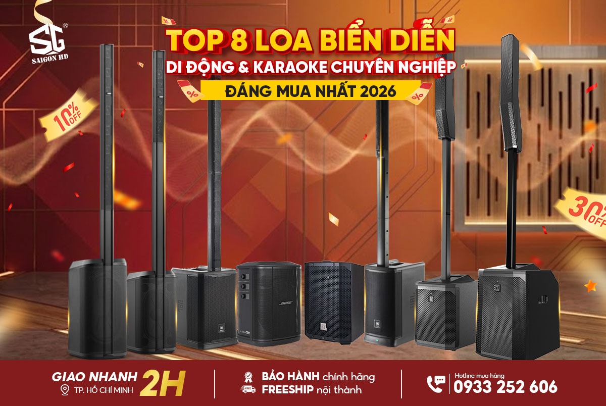 Top 8 loa PA biểu diễn di động & Karaoke chuy&ecirc;n nghiệp Bose - JBL - Electro-Voice ch&iacute;nh h&atilde;ng gi&aacute; rẻ đ&aacute;ng mua nhất 2026