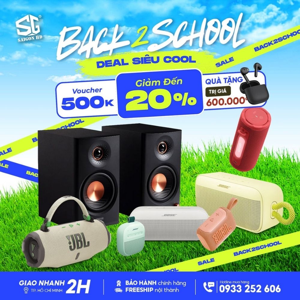 Săn loa Bluetooth giảm đến 20% - Ưu đ&atilde;i Back to School 2026 tại SAIGON HD
