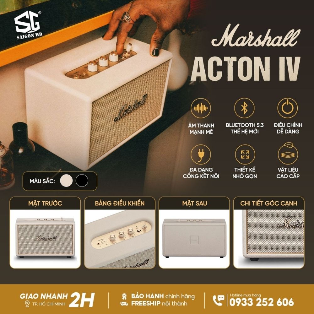 Mua Marshall Stanmore IV, Acton IV tặng ch&acirc;n loa 800.000 VNĐ &ndash; Ưu đ&atilde;i hấp dẫn