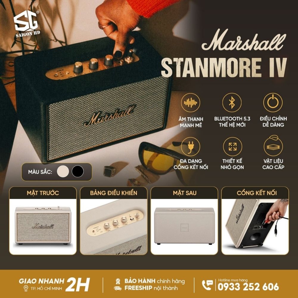 Mua Marshall Stanmore IV, Acton IV tặng ch&acirc;n loa 800.000 VNĐ &ndash; Ưu đ&atilde;i hấp dẫn