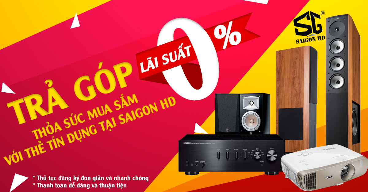 Trả góp 0% lãi suất thiết bị âm thanh