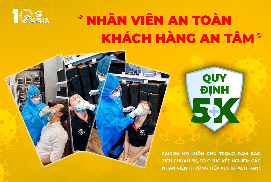 Xét nghiệm Covid-19 tại SAIGON HD để Nhân viên an toàn và khách hàng an tâm mua sắm