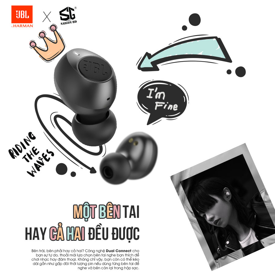 TAI NGHE TRUE WIRELESS JBL TUNE T115TWS