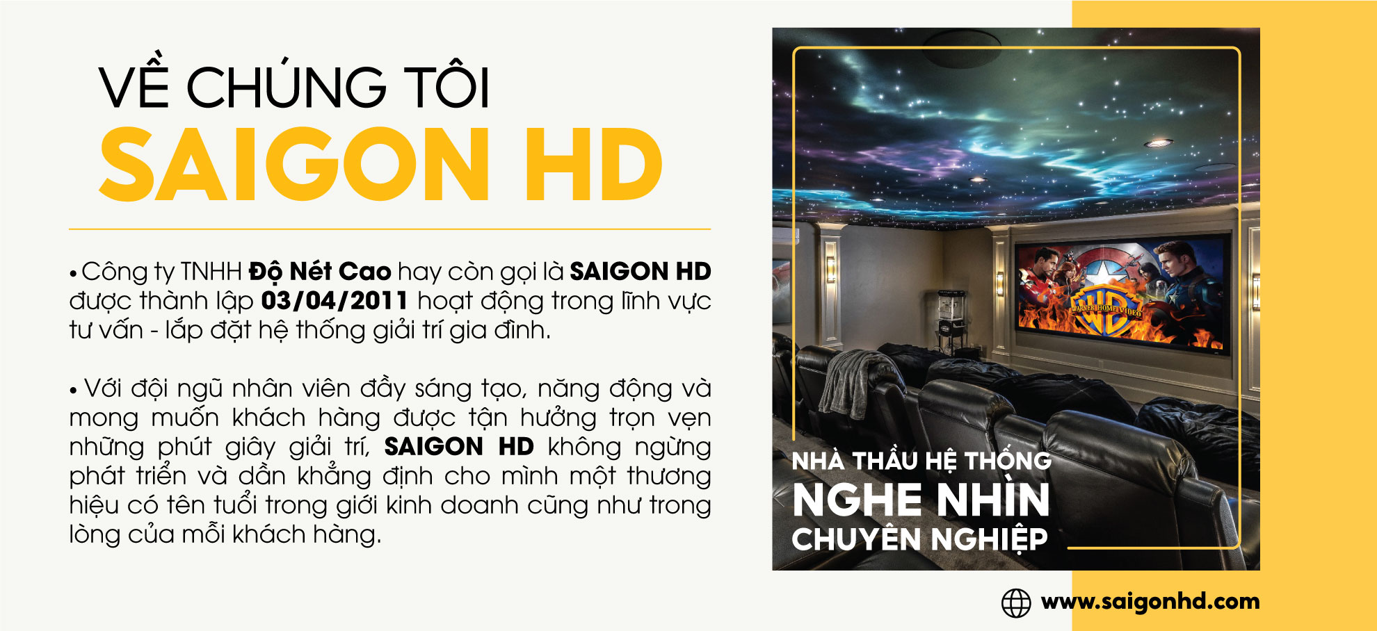 SAIGON HD - Đẳng cấp phòng giải trí tại gia